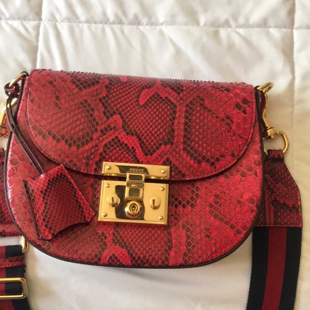 Gucci Red python bag